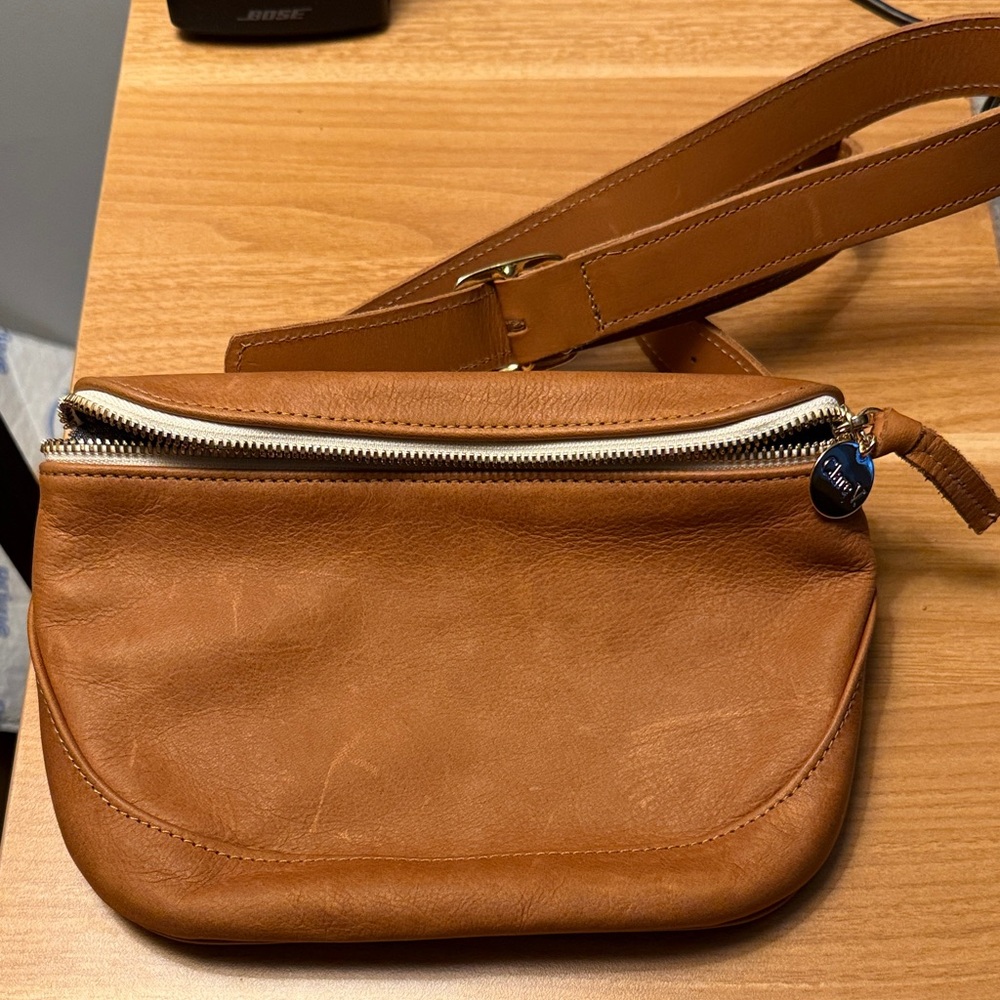 Clare V Tan Leather Shoulder Bag